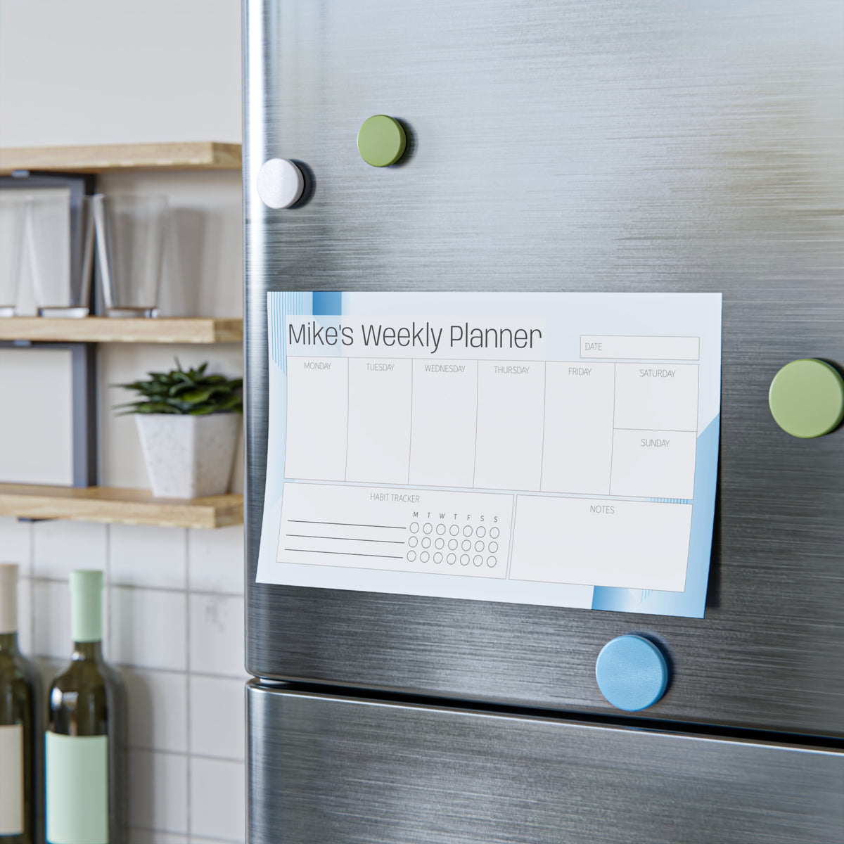 Blue Design Weekly Planner — Custom Post-it® Note Pads