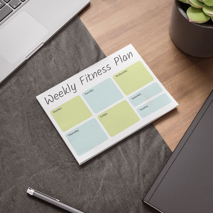 Weekly Planner in Green & Blue — Custom Post-it® Note Pads