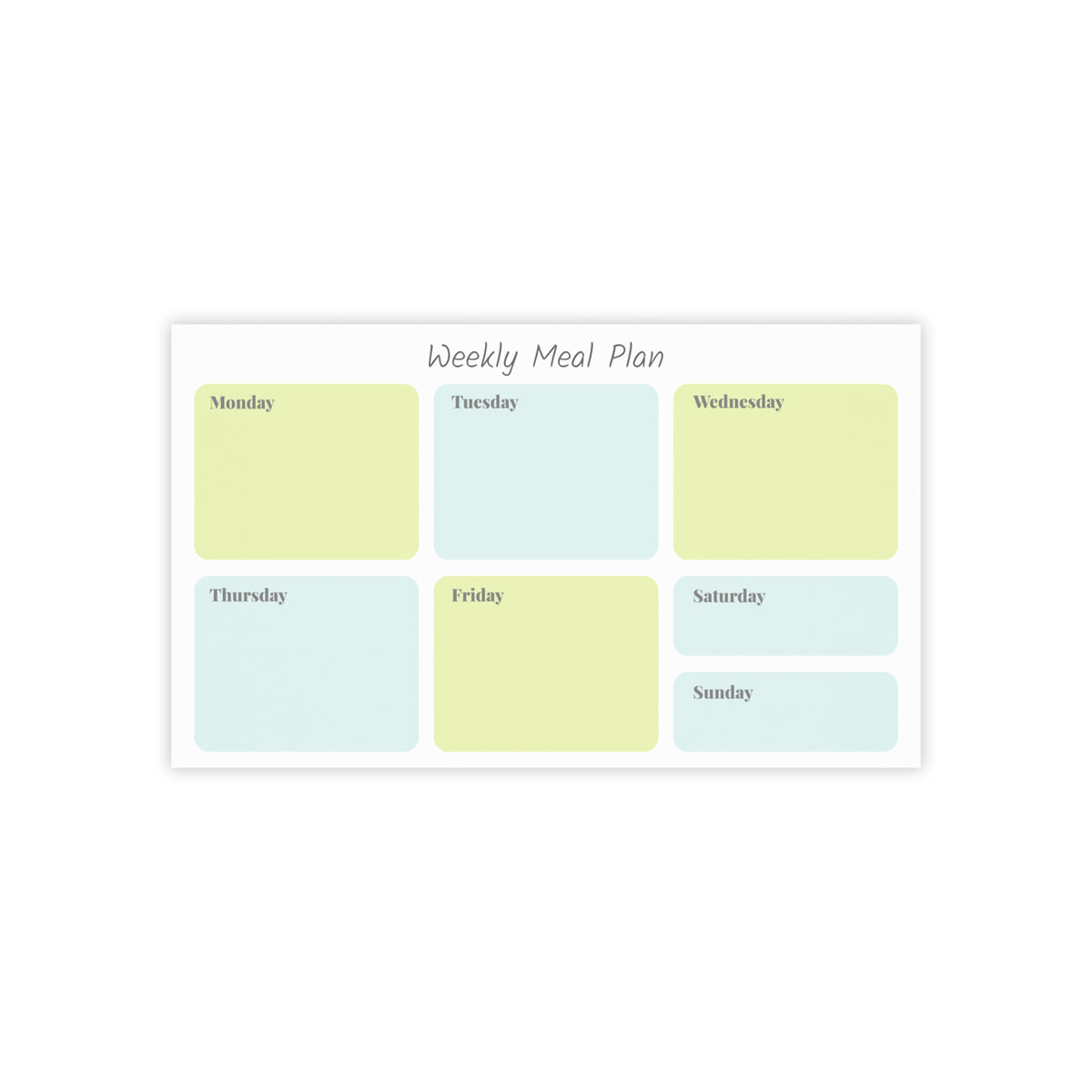 Weekly Planner in Green & Blue — Custom Post-it® Note Pads