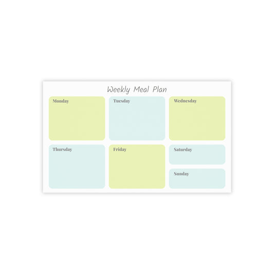 Weekly Planner in Green & Blue — Custom Post-it® Note Pads
