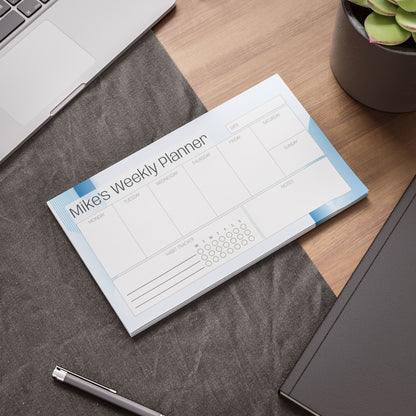 Blue Design Weekly Planner — Custom Post-it® Note Pads