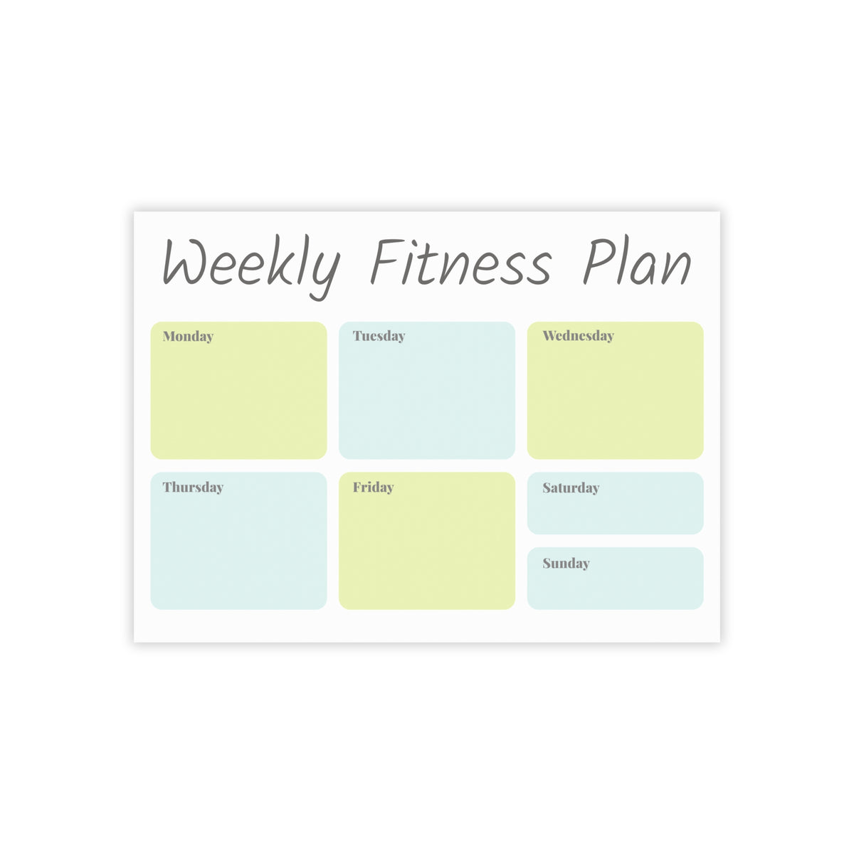 Weekly Planner in Green & Blue — Custom Post-it® Note Pads