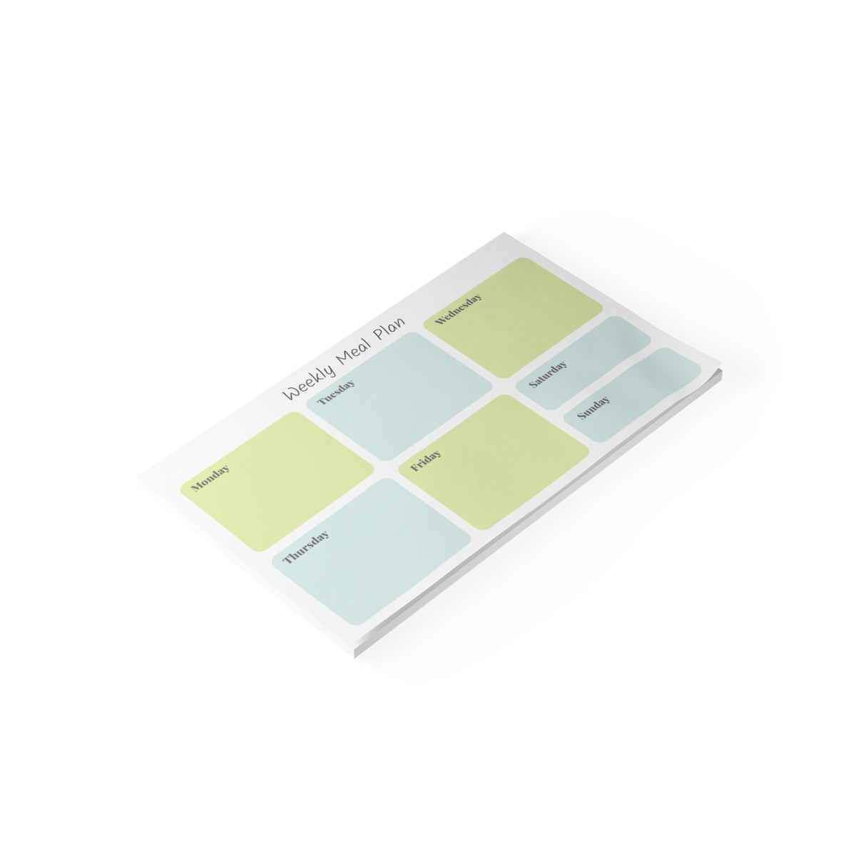 Weekly Planner in Green & Blue — Custom Post-it® Note Pads