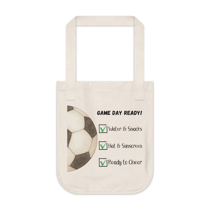 Soccer Custom Checklist - Organic Personalized Canvas Tote Bag