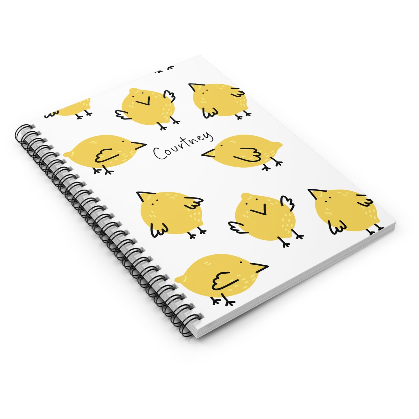 Lemon Chicks Spiral Notebook - Personalized, Rule Lined Journal