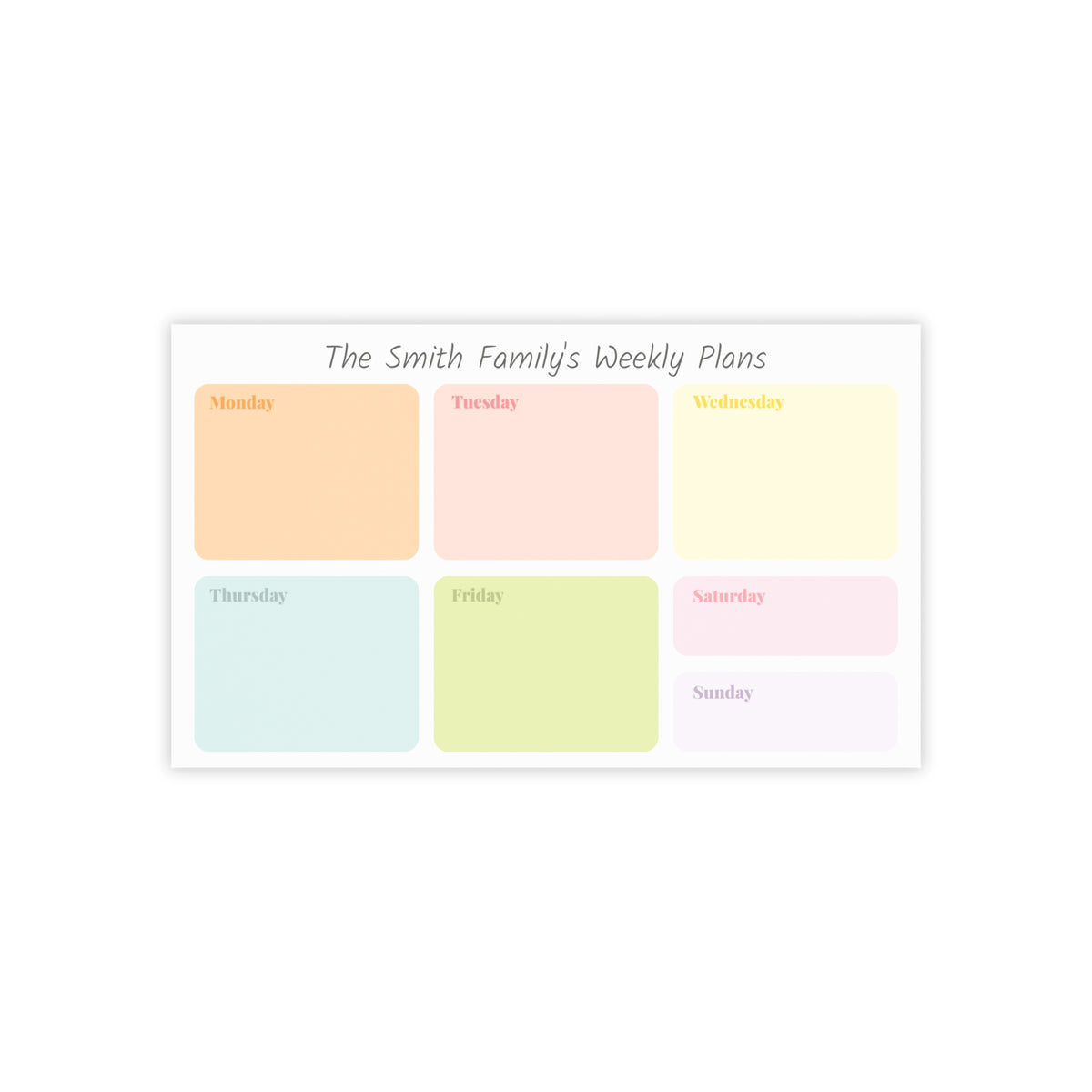 Weekly Planner — Custom Post-it® Note Pads