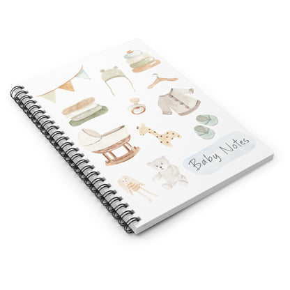 Baby Themed Collection Spiral Notebook - Personalized, Rule Lined Journal