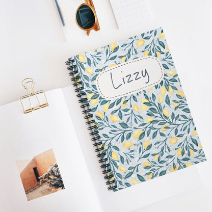 Lemon Plant Spiral Notebook - Personalized, Rule Lined Journal