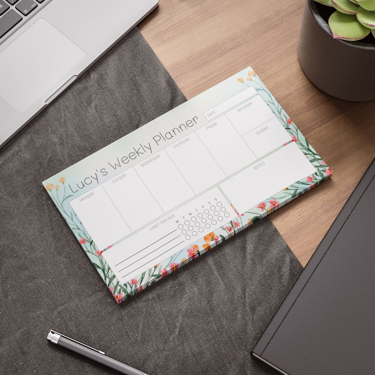 Floral Weekly Planner — Custom Post-it® Note Pads