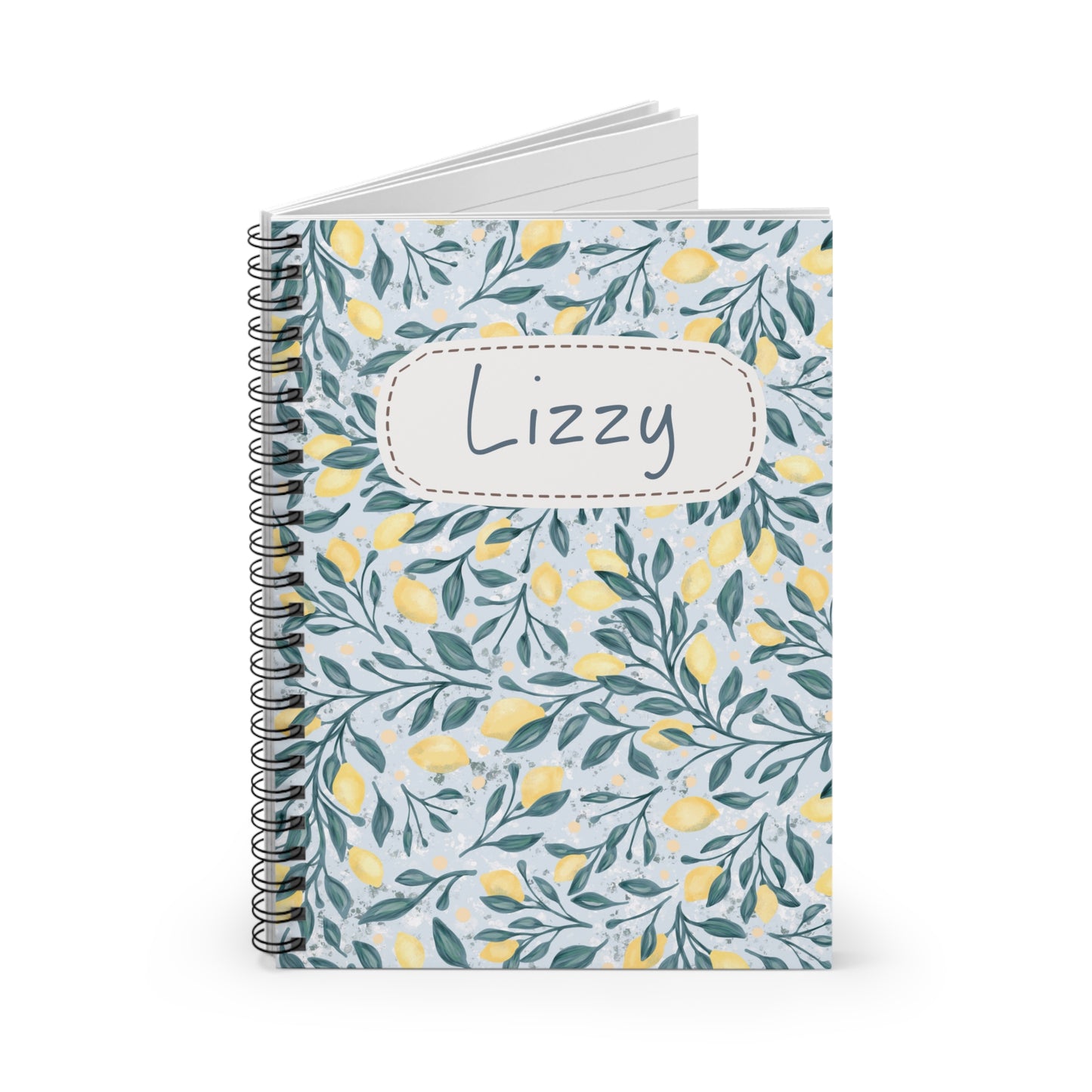 Lemon Plant Spiral Notebook - Personalized, Rule Lined Journal