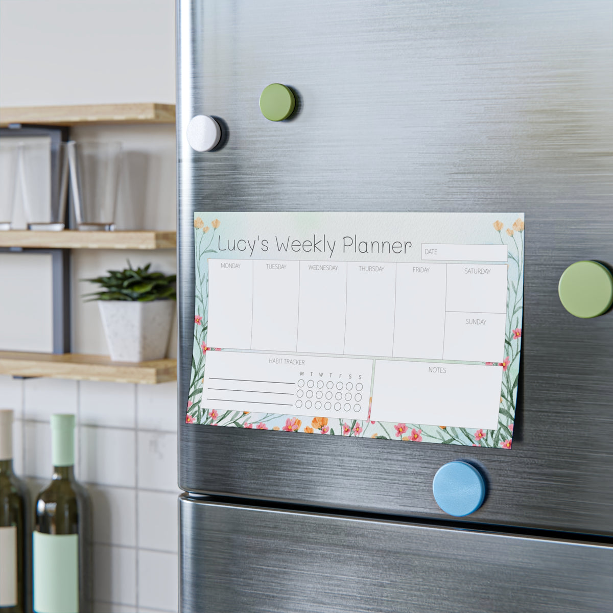 Floral Weekly Planner — Custom Post-it® Note Pads