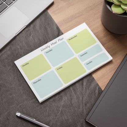 Weekly Planner in Green & Blue — Custom Post-it® Note Pads
