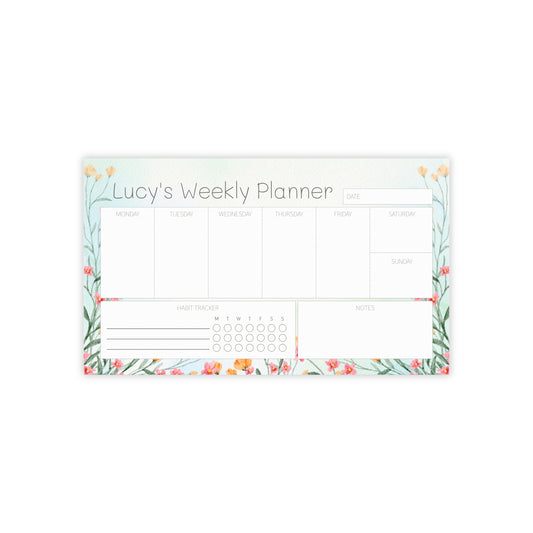 Floral Weekly Planner — Custom Post-it® Note Pads