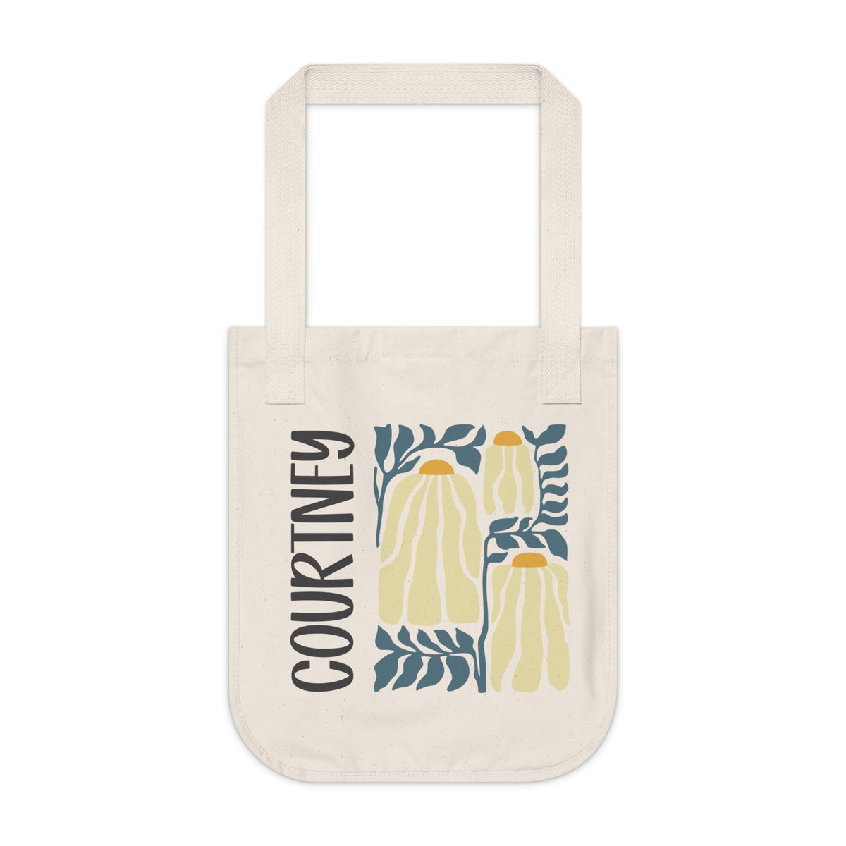 Chamomile - Organic Personalized Canvas Tote Bag
