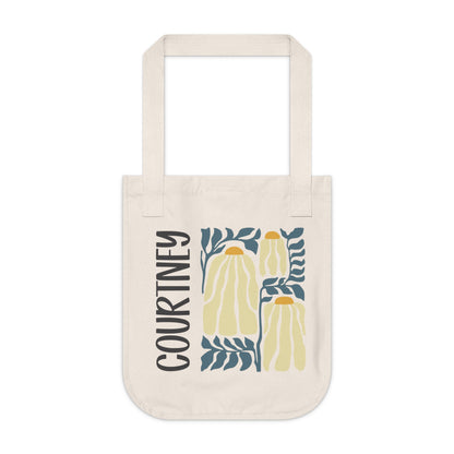 Chamomile - Organic Personalized Canvas Tote Bag