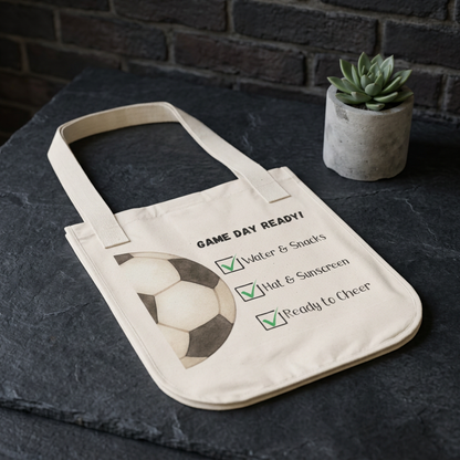 Soccer Custom Checklist - Organic Personalized Canvas Tote Bag