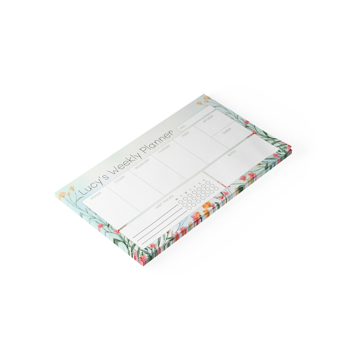Floral Weekly Planner — Custom Post-it® Note Pads
