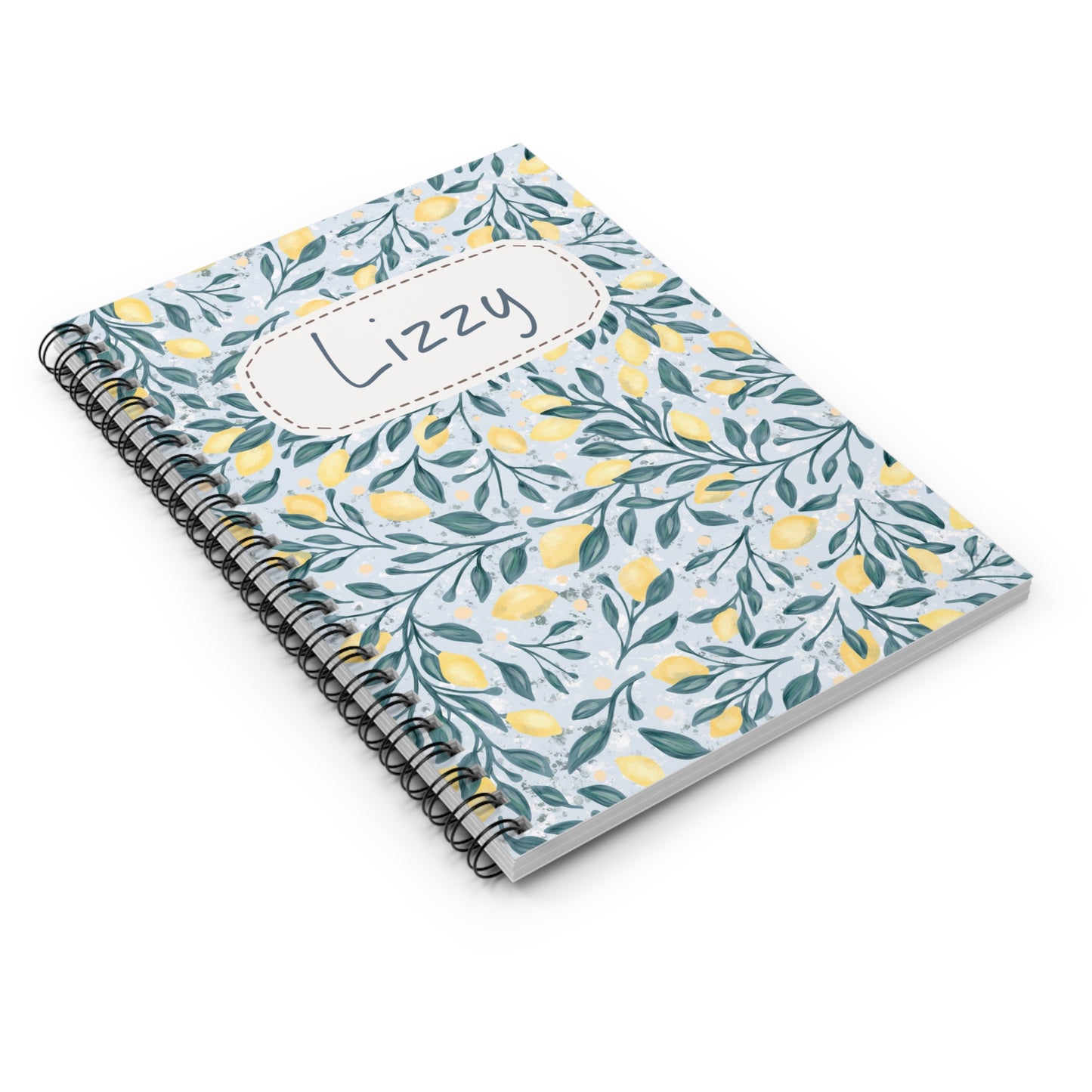 Lemon Plant Spiral Notebook - Personalized, Rule Lined Journal