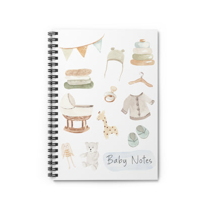 Baby Themed Collection Spiral Notebook - Personalized, Rule Lined Journal
