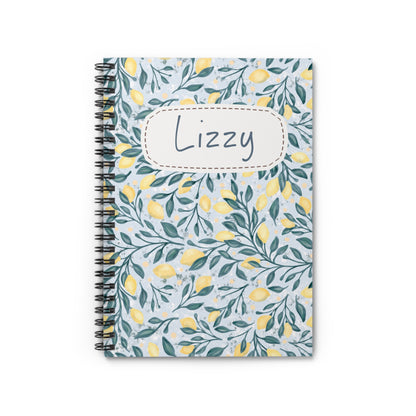 Lemon Plant Spiral Notebook - Personalized, Rule Lined Journal