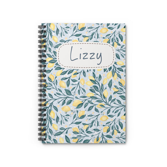 Lemon Plant Spiral Notebook - Personalized, Rule Lined Journal