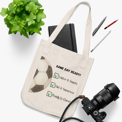 Soccer Custom Checklist - Organic Personalized Canvas Tote Bag