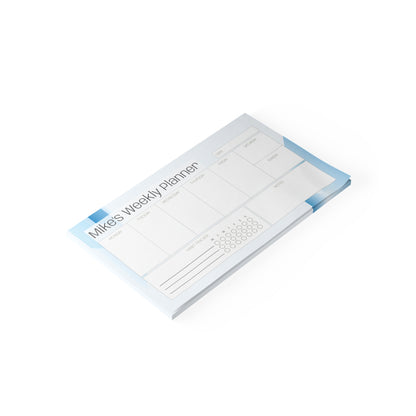 Blue Design Weekly Planner — Custom Post-it® Note Pads