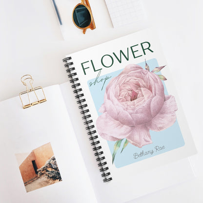 Flower Shop Illustration Spiral Notebook - Personalized, Rule Lined Journal