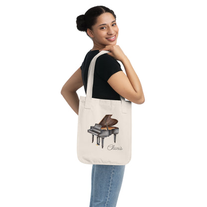 Piano - Organic Personalized Canvas Tote Bag