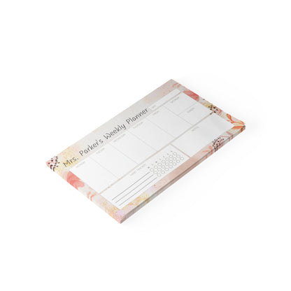 Weekly Planner with Floral Watercolor — Custom Post-it® Note Pads