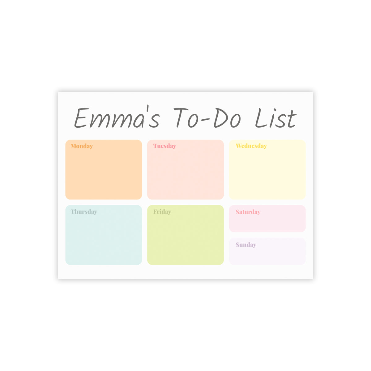Weekly Planner — Custom Post-it® Note Pads