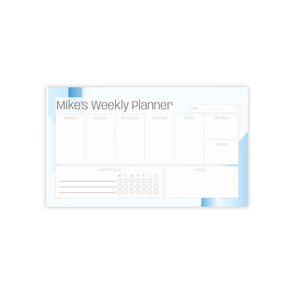 Blue Design Weekly Planner — Custom Post-it® Note Pads