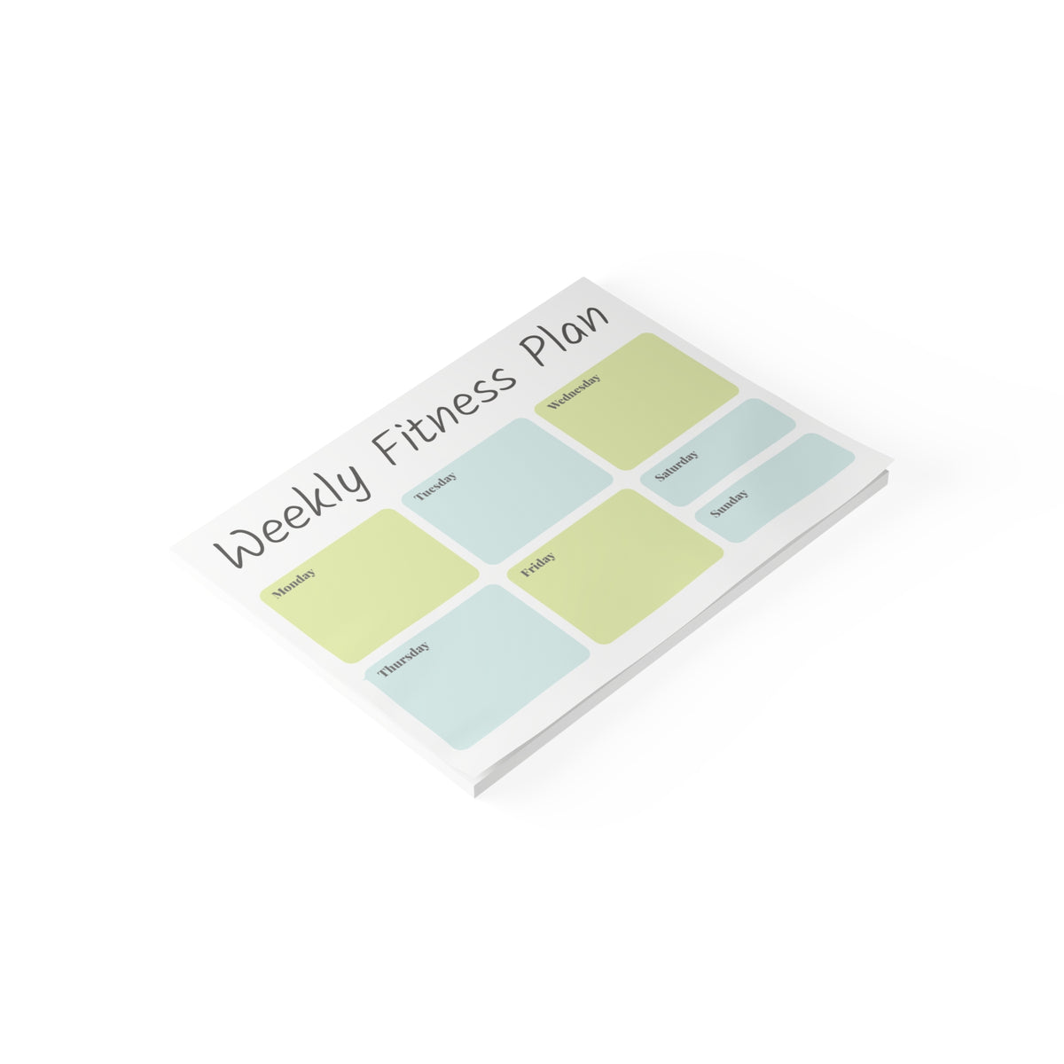 Weekly Planner in Green & Blue — Custom Post-it® Note Pads